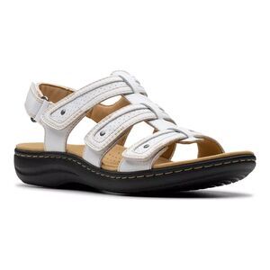 Clarks Laurieann White Women's Leather Sandals | Size 9.5
